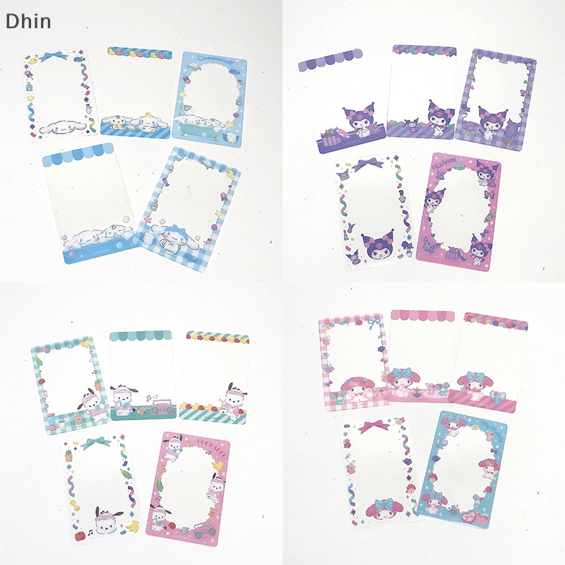 Set 5 Tấm Hình Dán Trong Suốt 3 inch Họa Tiết Hoạt Hình Trang Trí Album Thủ Công