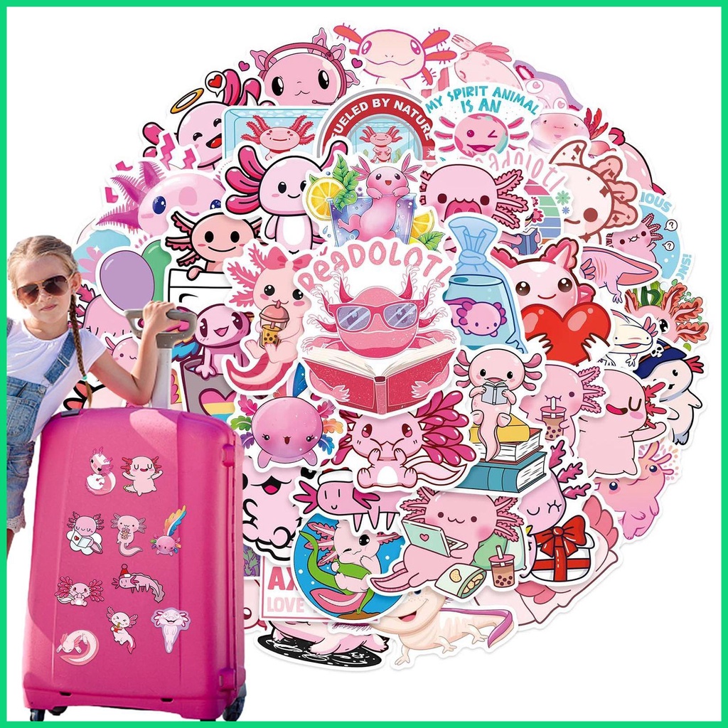 Bộ 50 Miếng Dán Bình Nước Bằng Chất Liệu Vinyl Dễ Thương Xinh Xắn