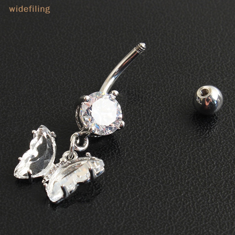 Khuyên Rốn Mặt Hình Bướm Đính Đá Zircon Thời Trang Cho Nữ