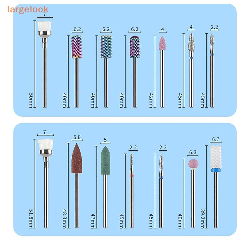 Set 7 Mũi Mài Móng Tay Bằng Thép Ceramic