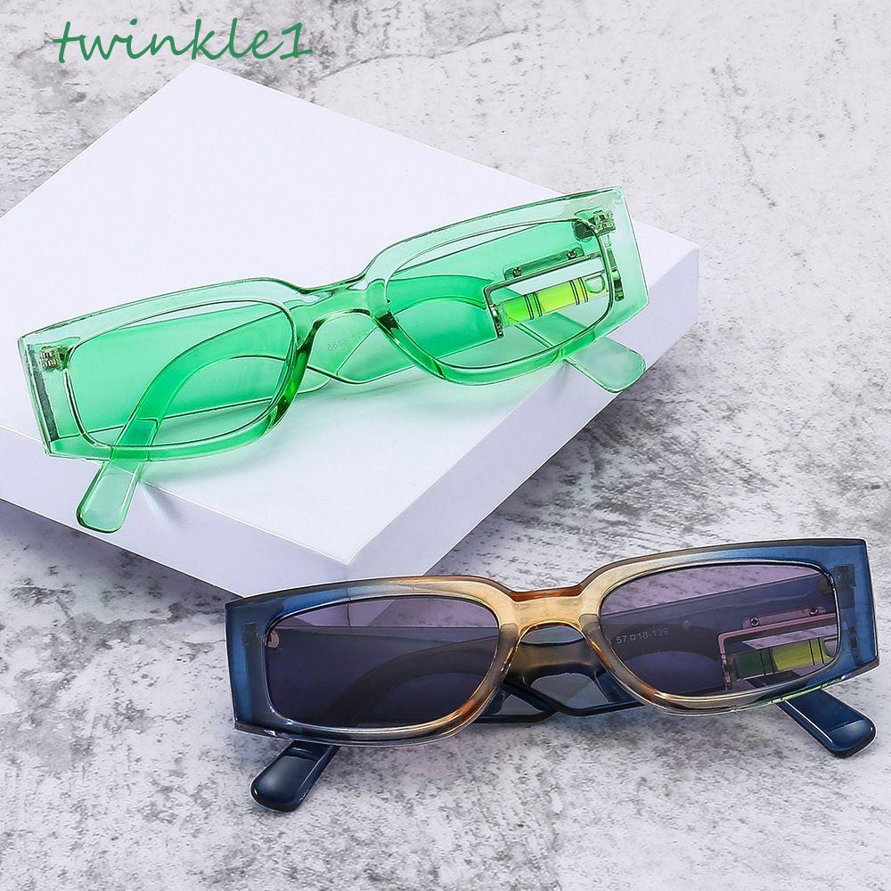 TWINKLE Kính Mát Gọng Vuông Chống Tia UV Chống Bức Xạ Màu Sắc Tương Phản Phong Cách Hàn Quốc Thời Trang Cho Nam Và Nữ