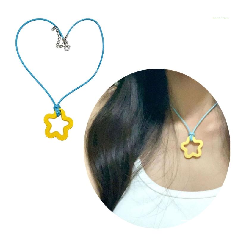 Vòng cổ Mặt Hoa Acrylic Thời Trang Cho Nữ