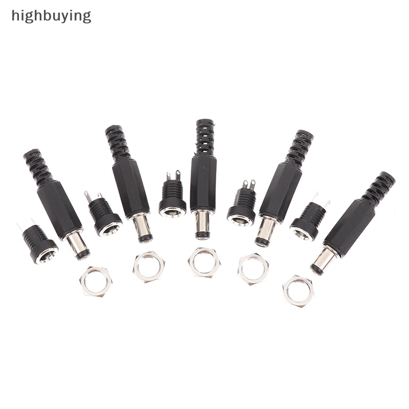 Bộ 5 Cặp Phích Cắm Nguồn DC Đực Cái 5.5 x 2.1 12V DC Mới