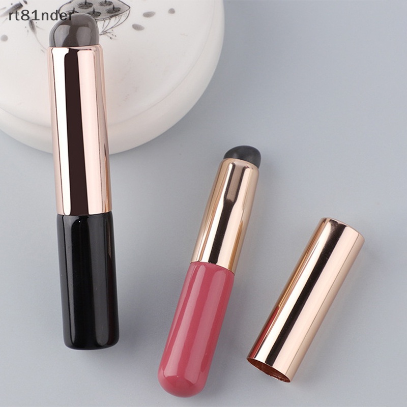 Cọ Trang Điểm Môi Đầu Tròn Bằng Silicon Góc Mềm Nhỏ Gọn