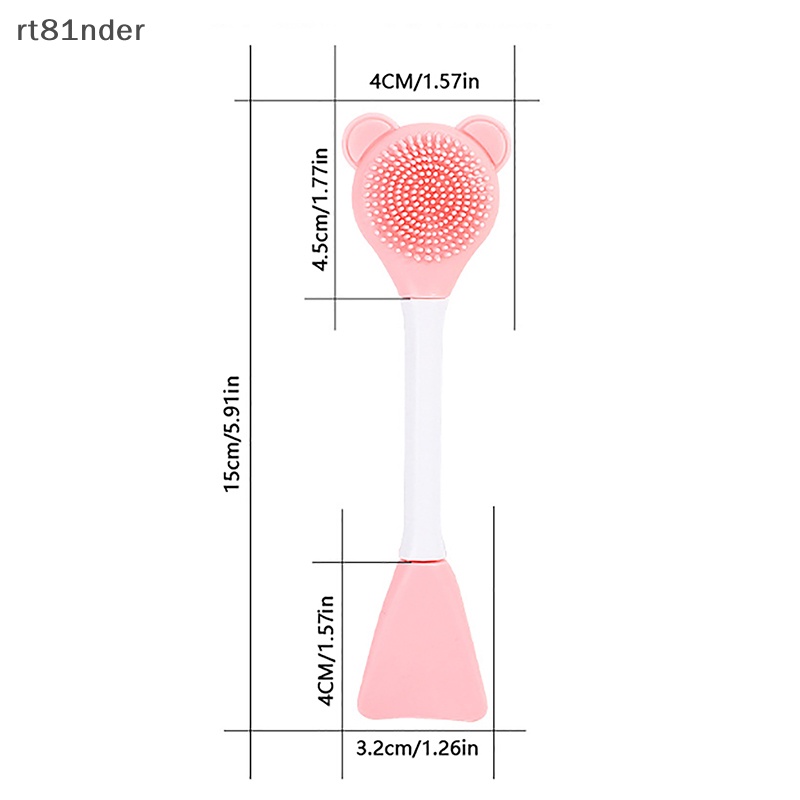 Cọ Đắp Mặt Nạ Silicone Hai Đầu Loại Bỏ Mụn Đầu Đen Có Thể Tái Sử Dụng