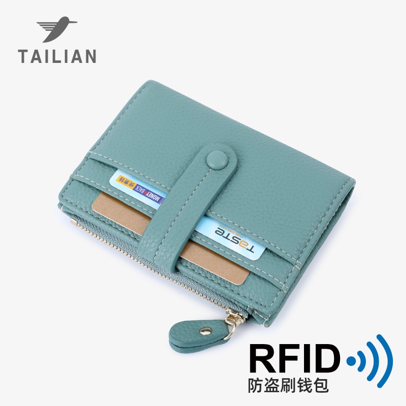 Ví Da PU Nhiều Ngăn Đa Năng Màu Trơn Thời Trang Cho Nữ