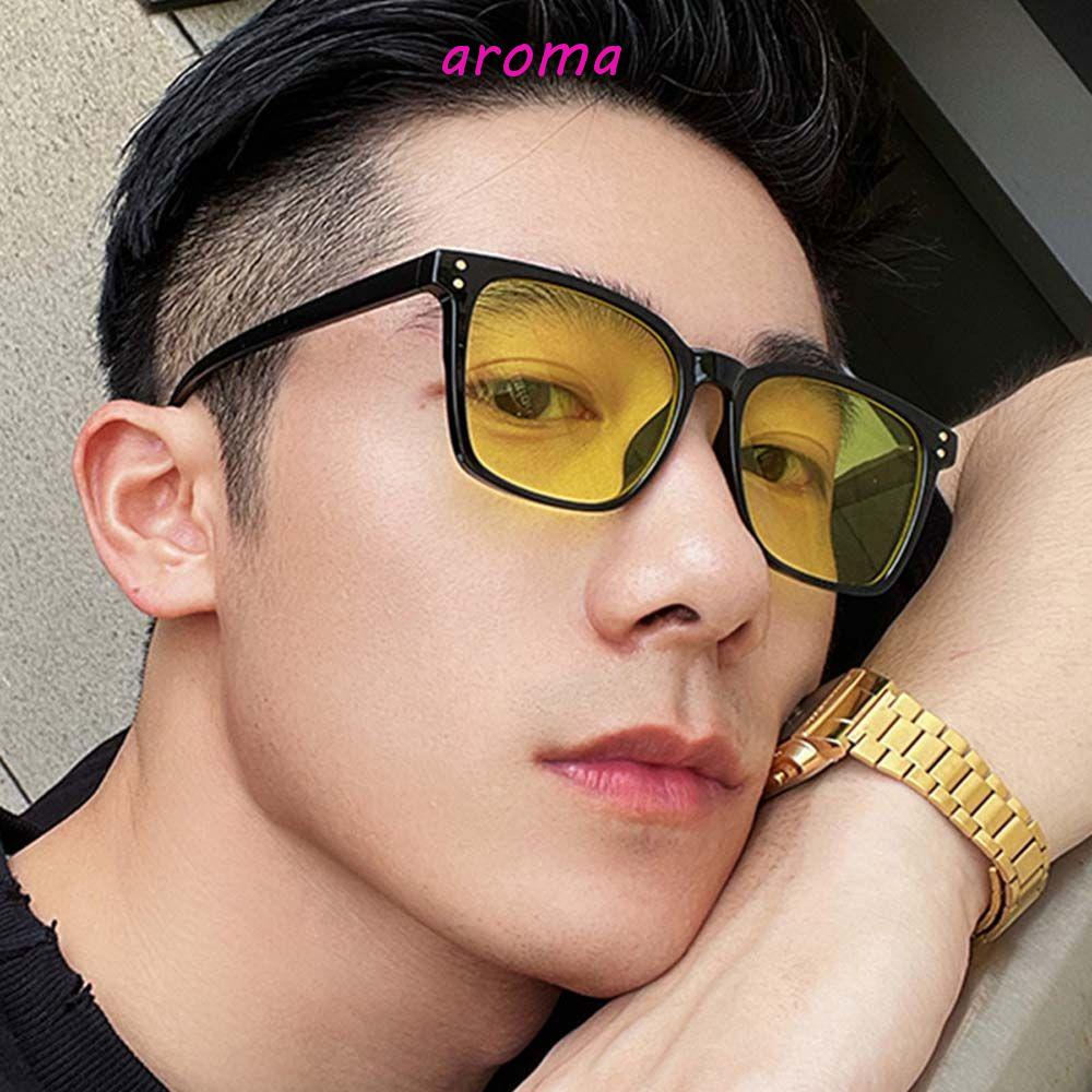 AROMA Kính Mát Gọng Vuông Thời Trang Retro Cho Nam