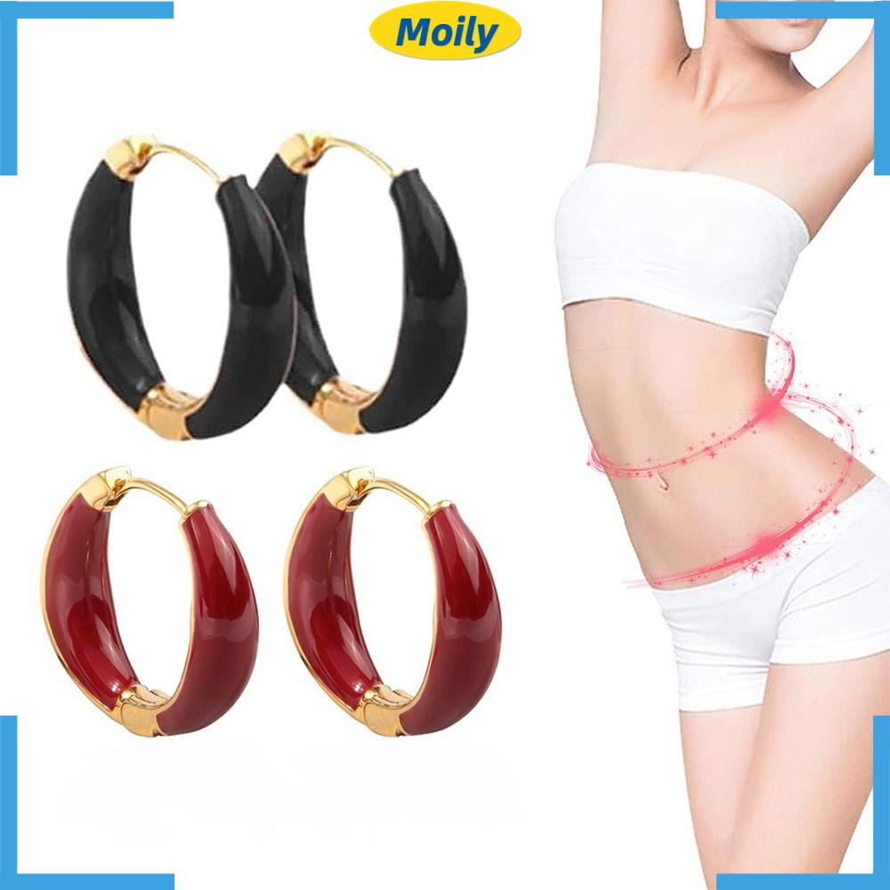 MOILYVN Bộ 2 Đôi Khuyên Đeo Vành Tai Bằng Hợp Kim Bấm Huyệt Thời Trang Cho Nữ