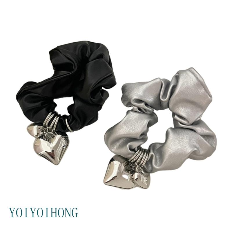 Dây Cột Tóc Co Giãn Không Làm Tổn Thương Tóc Đuôi Ngựa Hình Trái Tim Thanh Lịch
