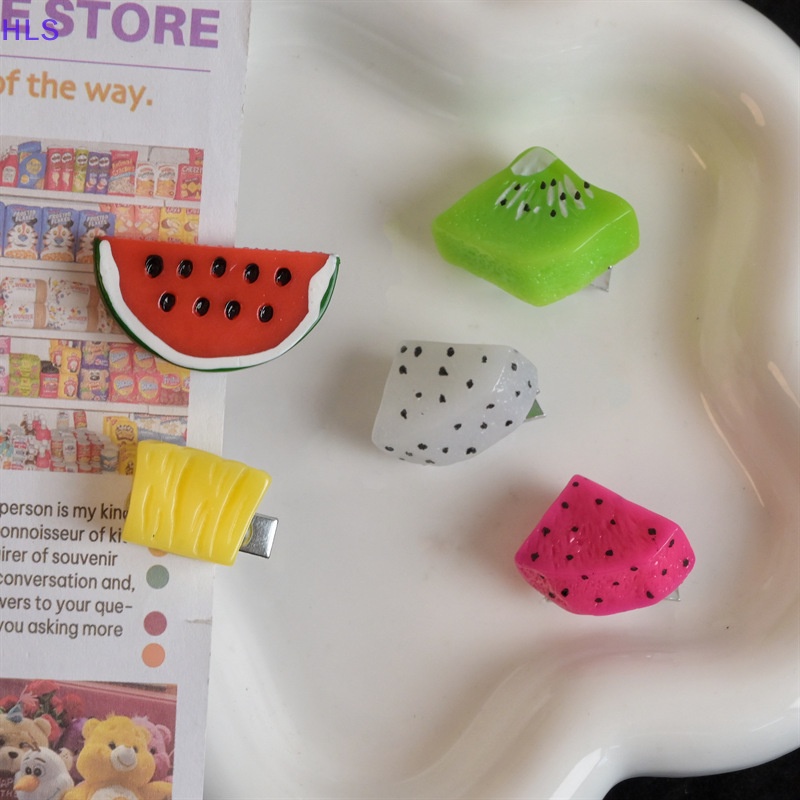 Kẹp Tóc Mái Bằng Kim Loại Hình Trái Cây Dễ Thương Cho Nữ