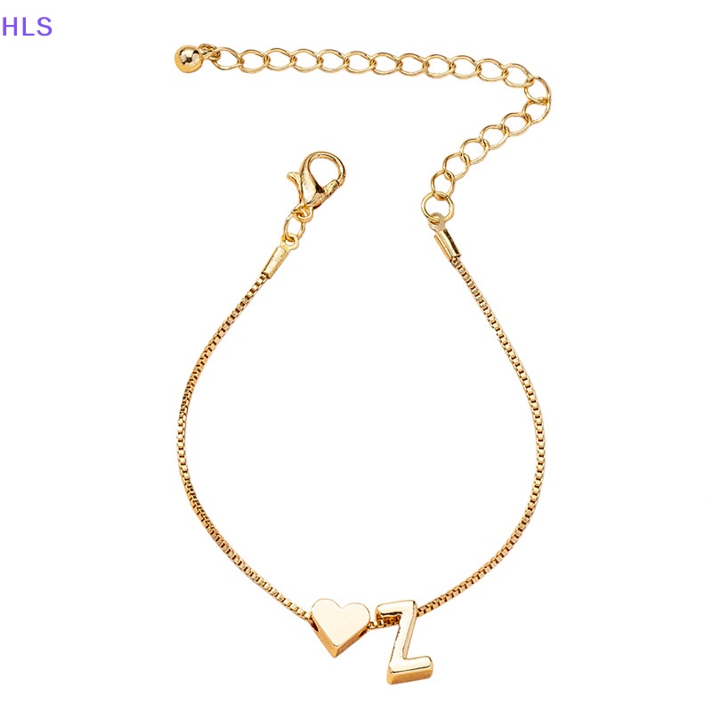 Vòng Tay Mặt 26 Chữ Cái Màu Vàng Kim Thời Trang Đơn Giản Cho Nữ