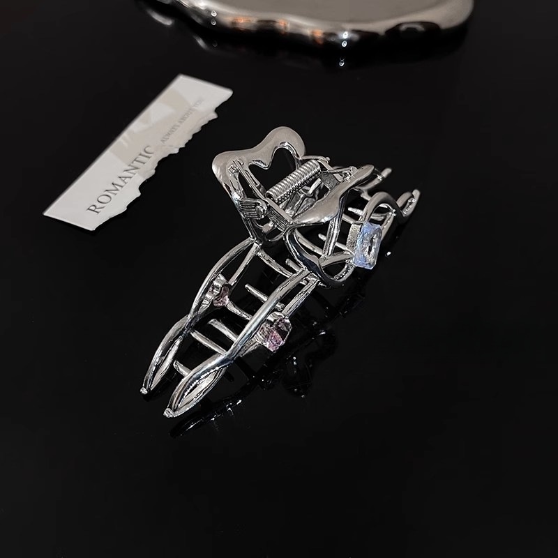 Kẹp Tóc Đính Đá Zircon Hình Trái Tim Sang Trọng Cá Tính Thời Trang Cho Nữ