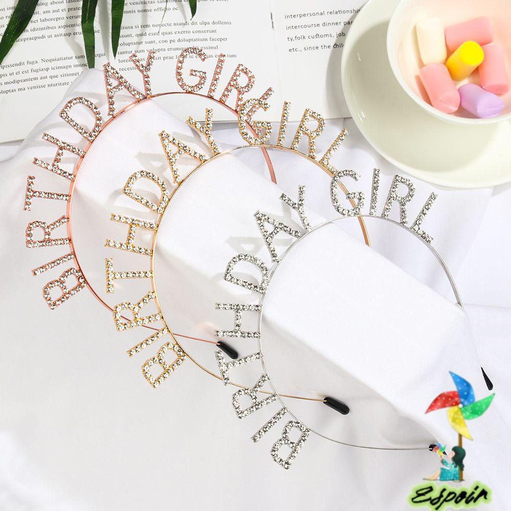 ESPO Băng Đô Cài Tóc Bằng Hợp Kim Có Đính Đá Hợp Thời Trang Cho Nữ