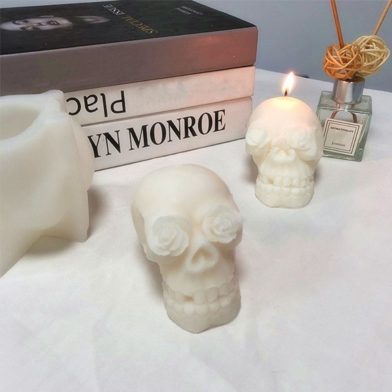 Khuôn Làm Nến Thơm Hình Bộ Xương Trang Trí Halloween