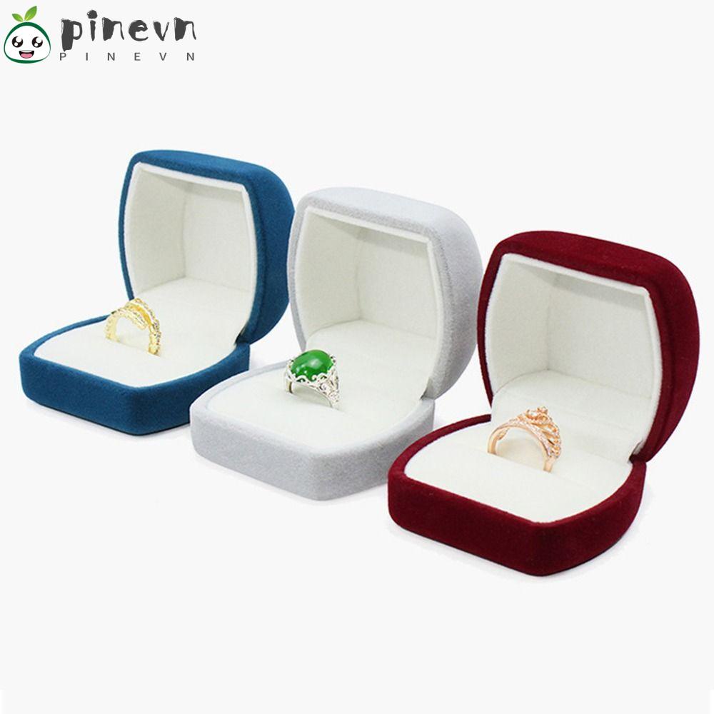 PINEVN Hộp Đựng Trang Sức Bằng Nhung Nhiều Màu Sắc Sang Trọng