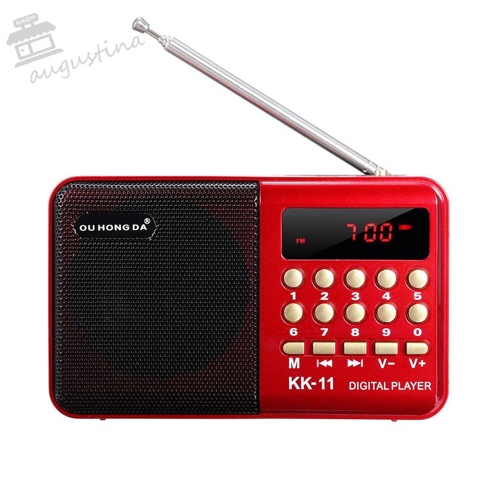AUGUSTINA Radio FM Kỹ Thuật Số USB TF Cầm Tay Đa Năng Có Thể Sạc Lại