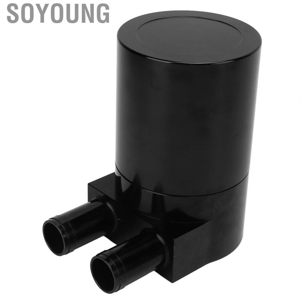 Soyoung Oil Catch Can Air Separator Professional Aluminum Alloy Leakproof Stable Black High Temperature Resistant for Car