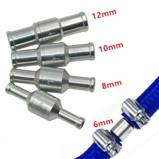Non-return valve one-way 6/8/10 / 12mm auminium head check valve chrome inline