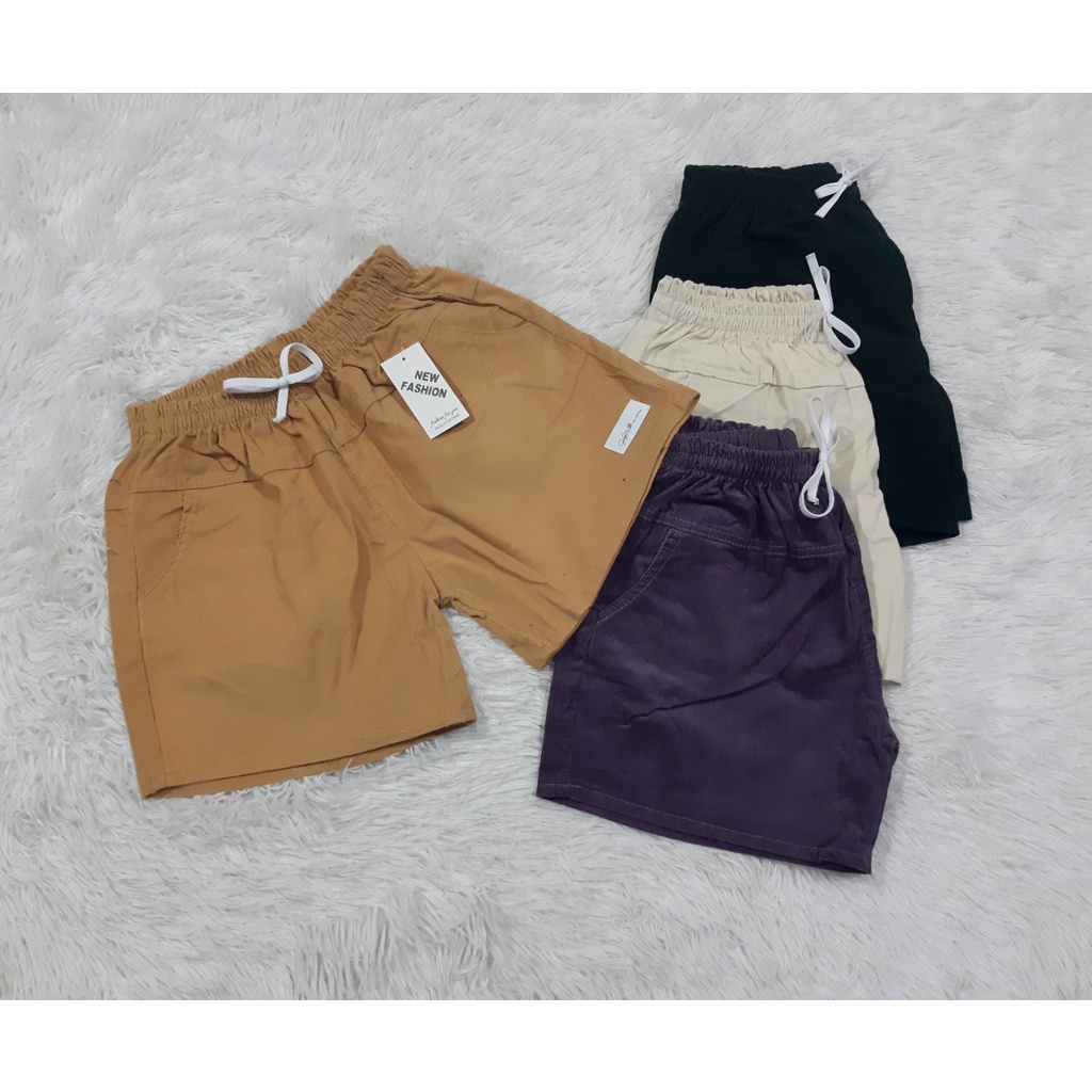 Quần đùi kaki nhung lưng thun cho nữ 💥CÓ SIZE ĐẠI 💥