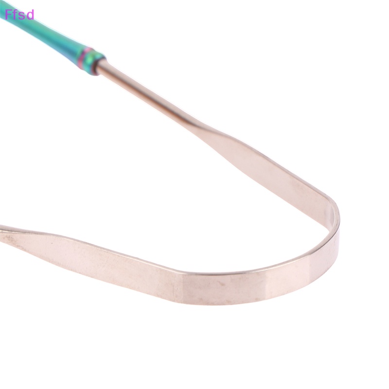 {Ffsd} 1 Dụng Cụ Nạo Lưỡi Làm Sạch Răng Miệng Bằng Thép Không Gỉ Tươi Mát *