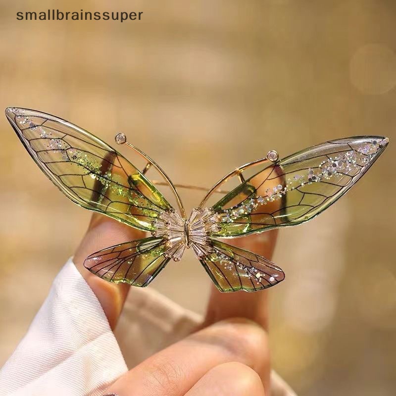 Trâm Cài Áo Hình Bướm Bằng Acrylic Trong Suốt Thời Trang Cho Nữ SBS