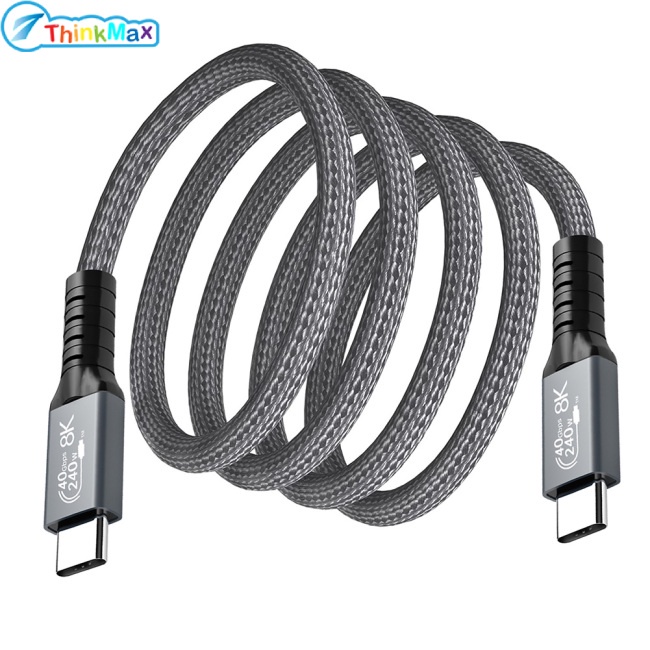 Dây Cáp Sạc Nhanh Hai Đầu Usb 4.0 Cho Thunderbolt 4 Type C 8k 40gbps Pd 240w