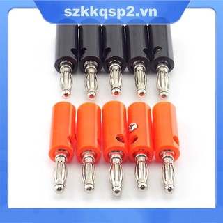 Set 10 Đầu Nối Dây Loa Âm Thanh 4mm diy Màu Đỏ Đen vnk2