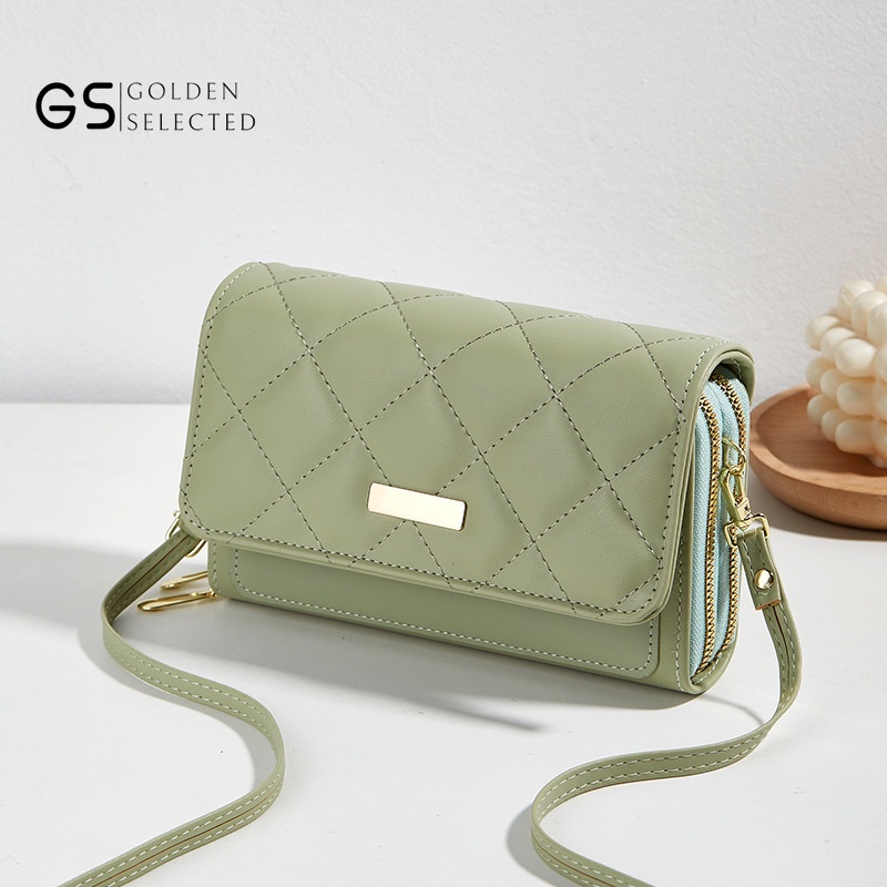 Túi Đựng Điện Thoại Hai Lớp Thêu Họa Tiết Phong Cách Mới Cho Nữ