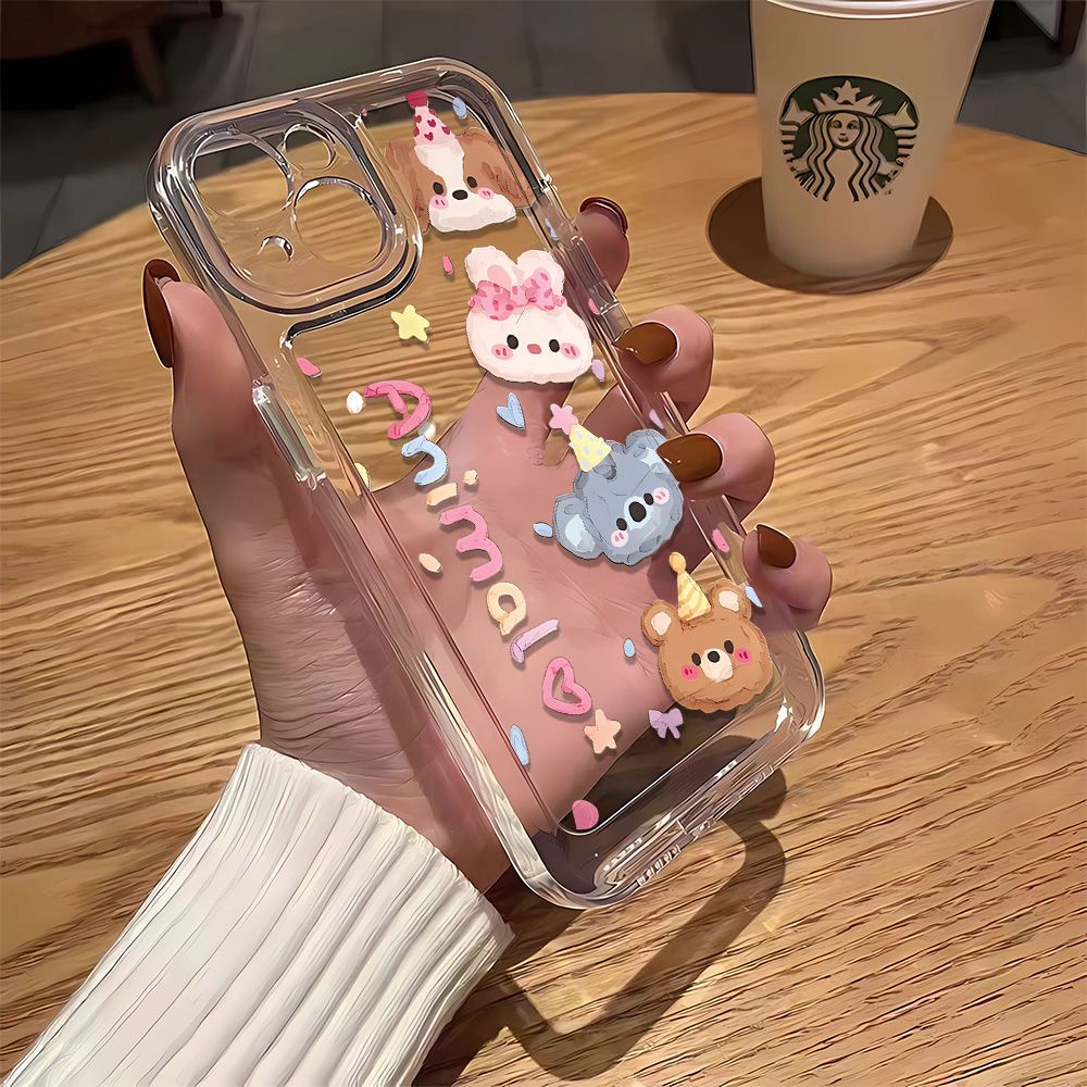 Ốp Điện Thoại Mềm In Hình Chú Chó Hoạt Hình Bảo Vệ Toàn Diện Cho iPhone 7iPhone14Promax8p13 1112