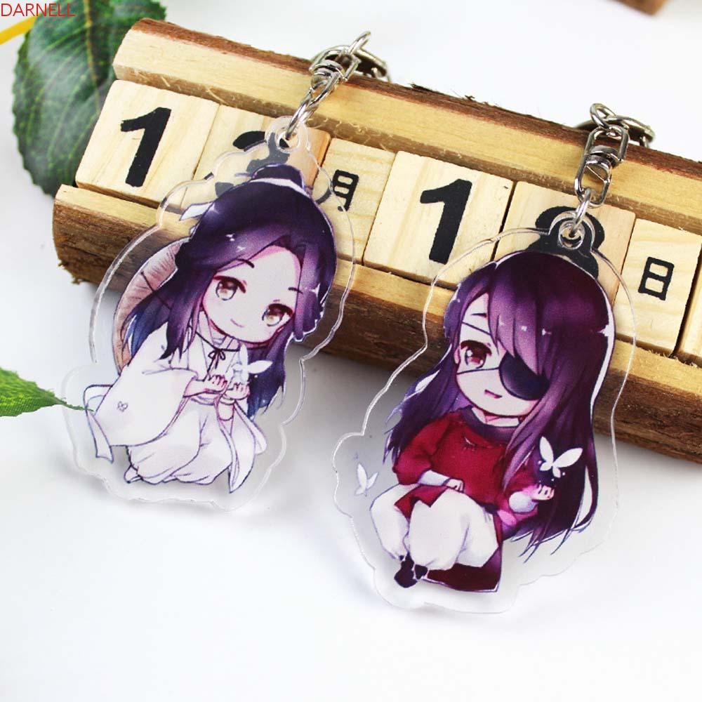 DARNELL Tian Guan Ci fu Móc Khóa Acrylic Hai Mặt Dễ Thương Trang Trí Nội Thất Xe Hơi