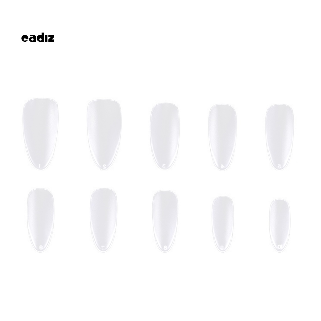 Bộ 100 Móng Tay Giả Bằng Nhựa Dẻo Trong Suốt Siêu Mỏng Không Mùi Dễ Sử Dụng