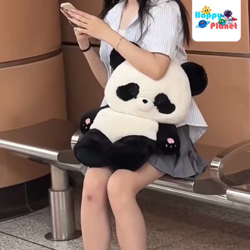 Ba Lô Nhỏ Hình Gấu Trúc Nhồi Bông Dễ Thương Phong Cách Nhật Bản Thích Hợp Làm Quà Tặng Sinh Nhật Cho Bé Gái