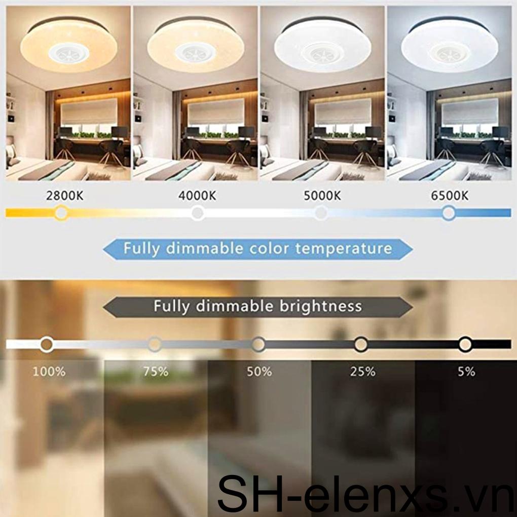 Đèn Trần 60W WiFi RGB Thông Minh Điều Khiển Từ Xa Đa Ứng Dụng Cho Phòng Khách / Phòng Ngủ