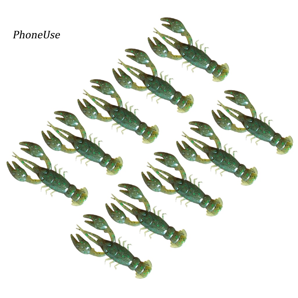 Pu Set 10 Mồi Câu Cá Giả Hình Tôm 22g / 5cm Chuyên Nghiệp