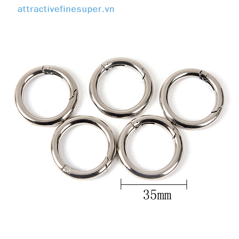 Afs Set 5 Móc Khóa Tròn Bằng Kim Loại 35mm