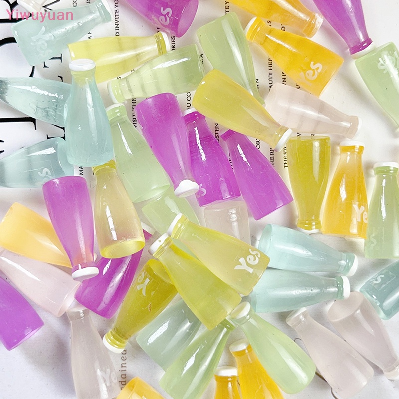 5 Phụ Kiện Trang Trí Điện Thoại Hình Chai Kem Bằng Nhựa Phát Quang DIY Mới