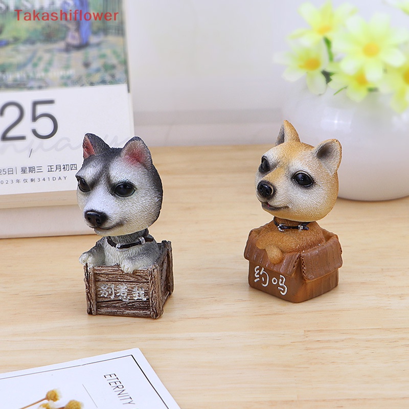 [TakashiflowerV] Đồ Chơi Búp Bê Lắc Đầu Hình Chú Chó Dễ Thương Vui Nhộn Trang Trí Nội Thất Xe Hơi / Nhà Cửa
