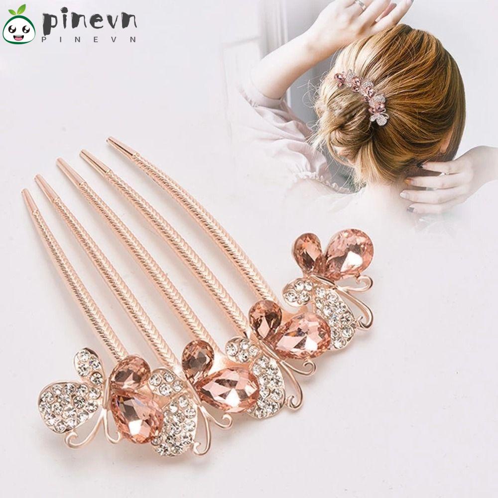 PINEVN 2 Lược Cài Tóc Hình Bướm Lấp Lánh