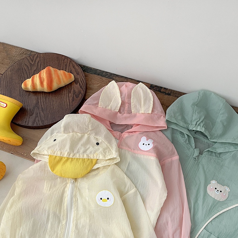 Áo Khoác Cardigan Mỏng Chống Nắng Họa Tiết Hoạt Hình Thời Trang Mùa Hè Cho Bé FW7E