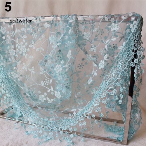 Khăn Choàng Cổ Phối Ren Hoa Tua Rua Thời Trang Cho Nữ