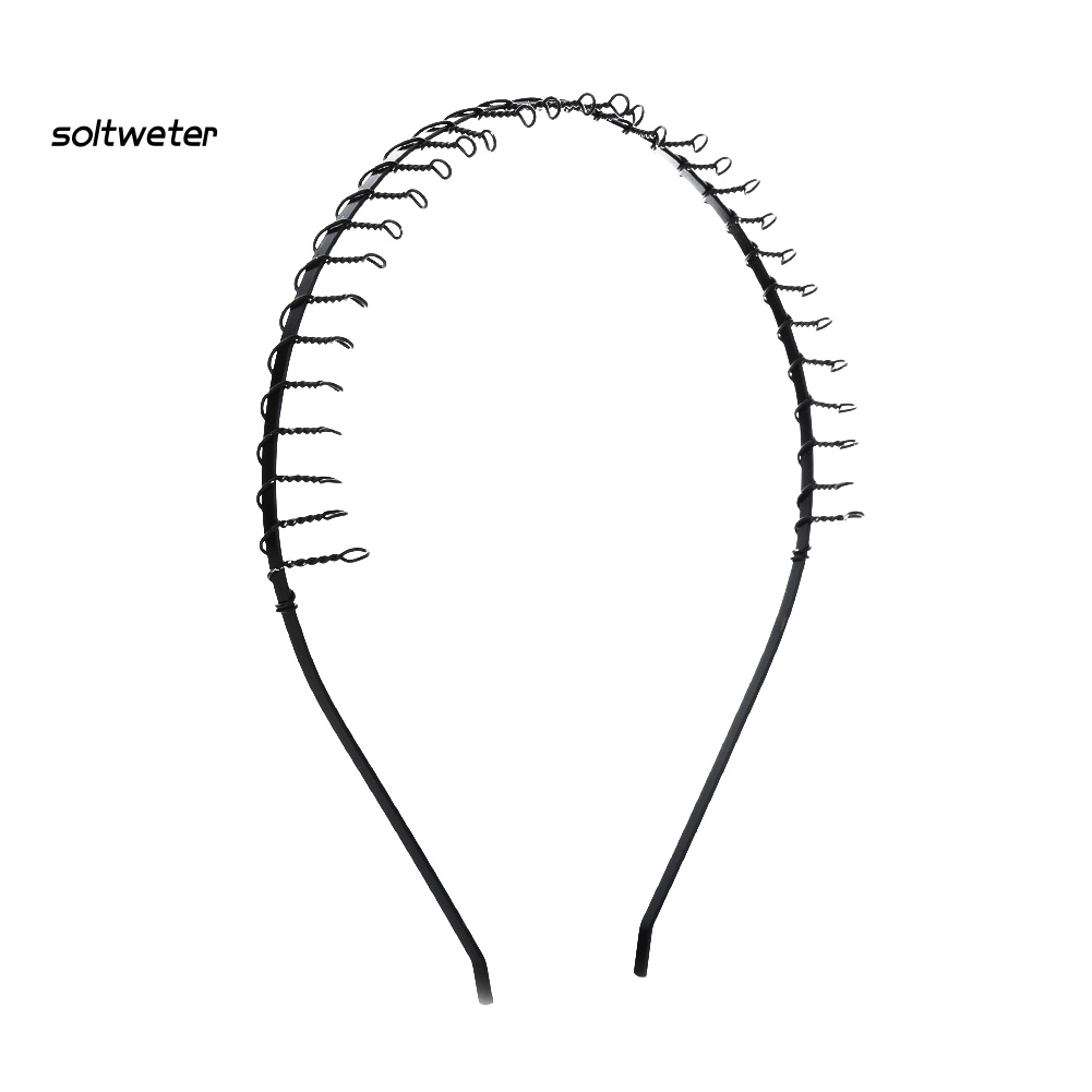 Bộ 2 Băng Đô Cài Tóc 83 Răng Kim Loại Có Răng Cưa Phong Cách Thể Thao Cho Nam Và Nữ
