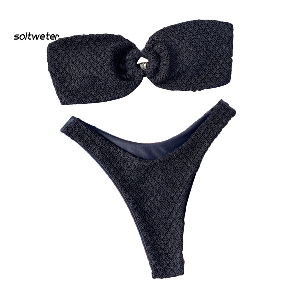 Bộ Bikini 2 Mảnh Màu Sắc Thời Trang Quyến Rũ Cho Nữ