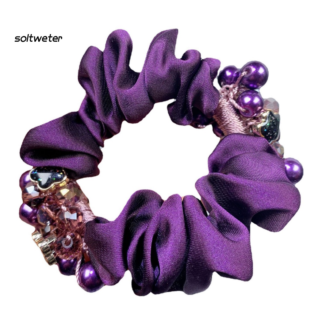 Dây Cột Tóc Scrunchies Bằng Vải Siêu Mềm Siêu Nhẹ Co Giãn Chống Trượt Sang Trọng Cho Nữ