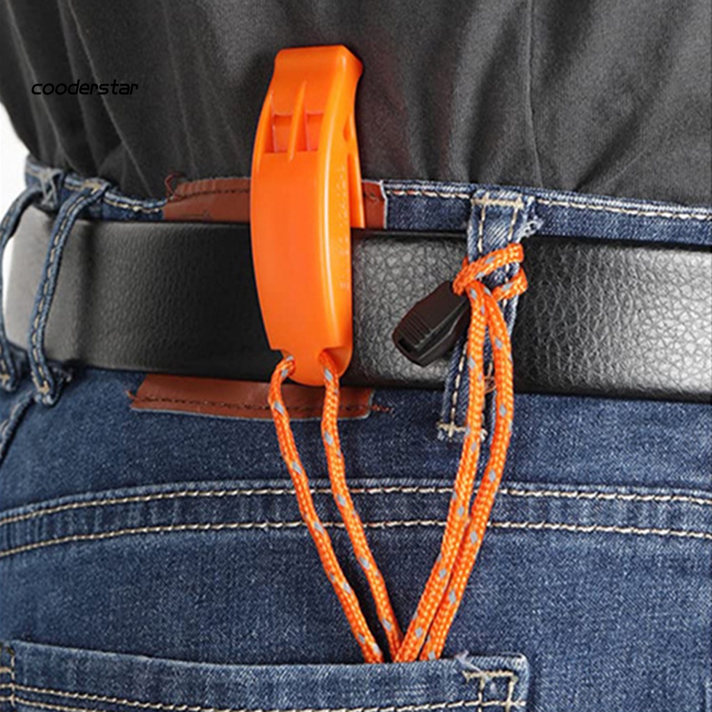 Set 6 Còi Thổi Khẩn Cấp Có Dây Đeo Thiết Kế Cong Di Động An Toàn Cho Hoạt Động Ngoài Trời
