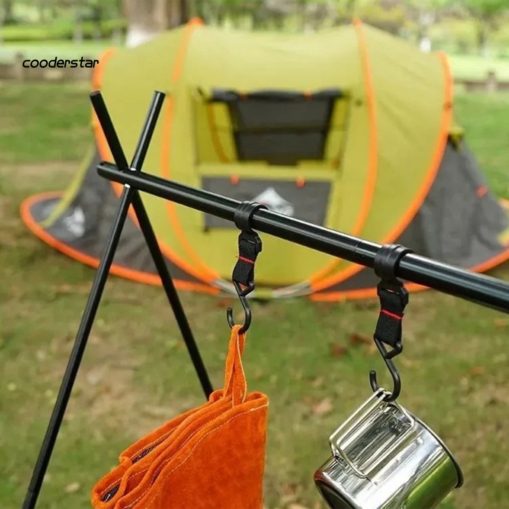 Set 5 Móc Treo Đồ Hình Chữ S Bằng Nhựa Nylon Dày Dặn Chịu Tải Nặng Đa Năng Cho Hoạt Động Cắm Trại Ngoài Trời
