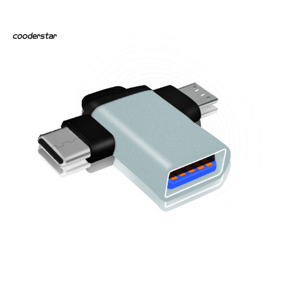 Đầu Chuyển Đổi 2 Trong 1 Type C Micro USB OTG Cho Điện Thoại / Máy Tính Bảng / Laptop