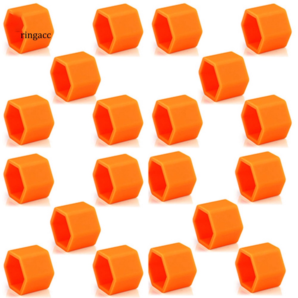 Bộ 20 Nắp Silicone Bảo Vệ Vành Bánh Xe Hơi Chịu Nhiệt Độ Cao 19mm