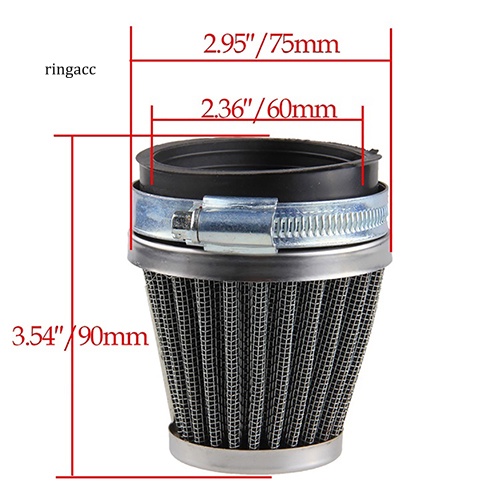 Rga Phụ Kiện Lọc Khí Hình Oval Bằng Kim Loại Chuyên Dụng Cho Xe Mô Tô