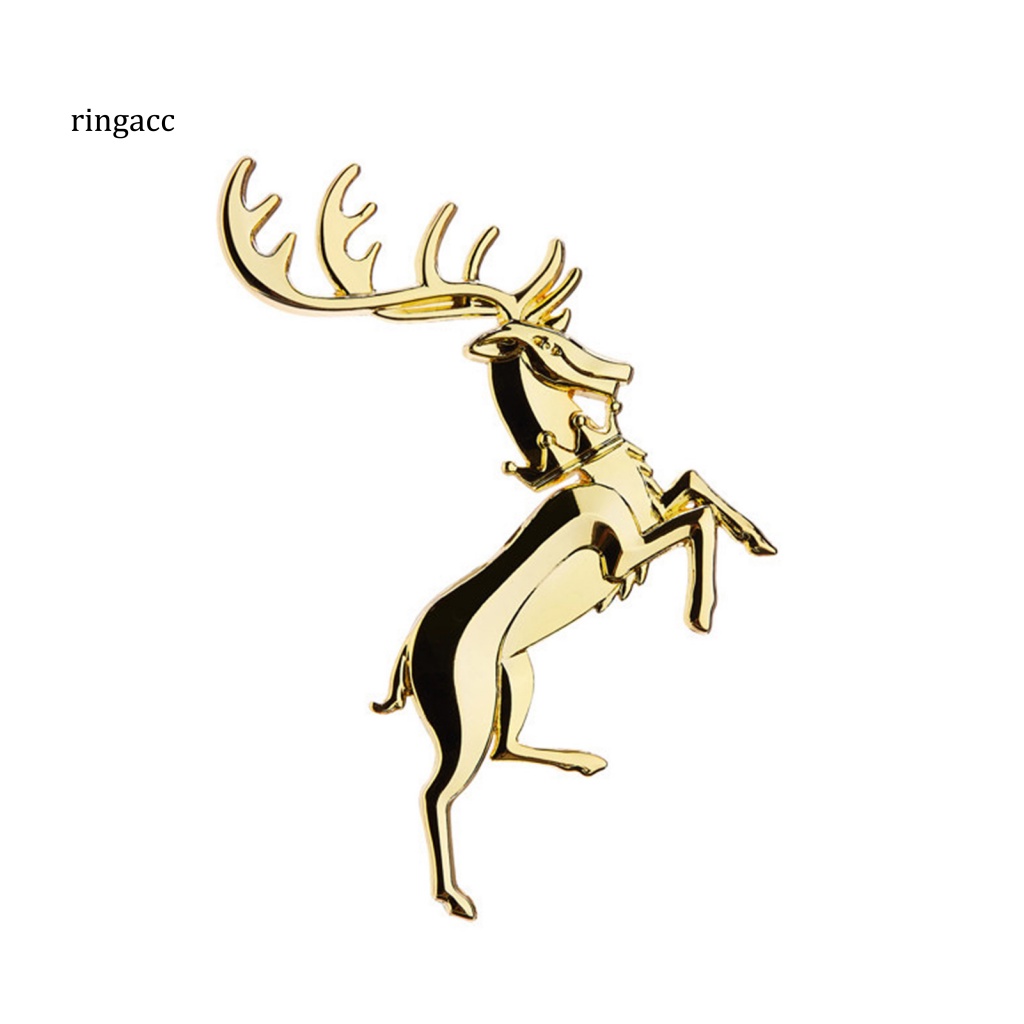 Nhãn Dán Trang Trí Thân Xe Hơi Mạ Điện Hình Hươu 3D Chống Rỉ Sét Không Phai Màu