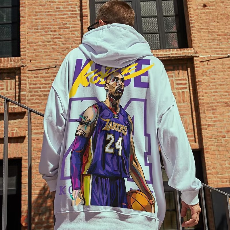 M-8XLáo khoác hoodie Tay Dài In Hình Ngôi Sao Bóng Rổ Kobe Phong Cách Mỹ Thời Trang Unisex